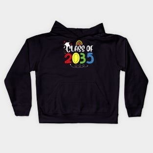 Graduating Class of 2035 Handprint Back Pre-k 12th Grade Kids Hoodie